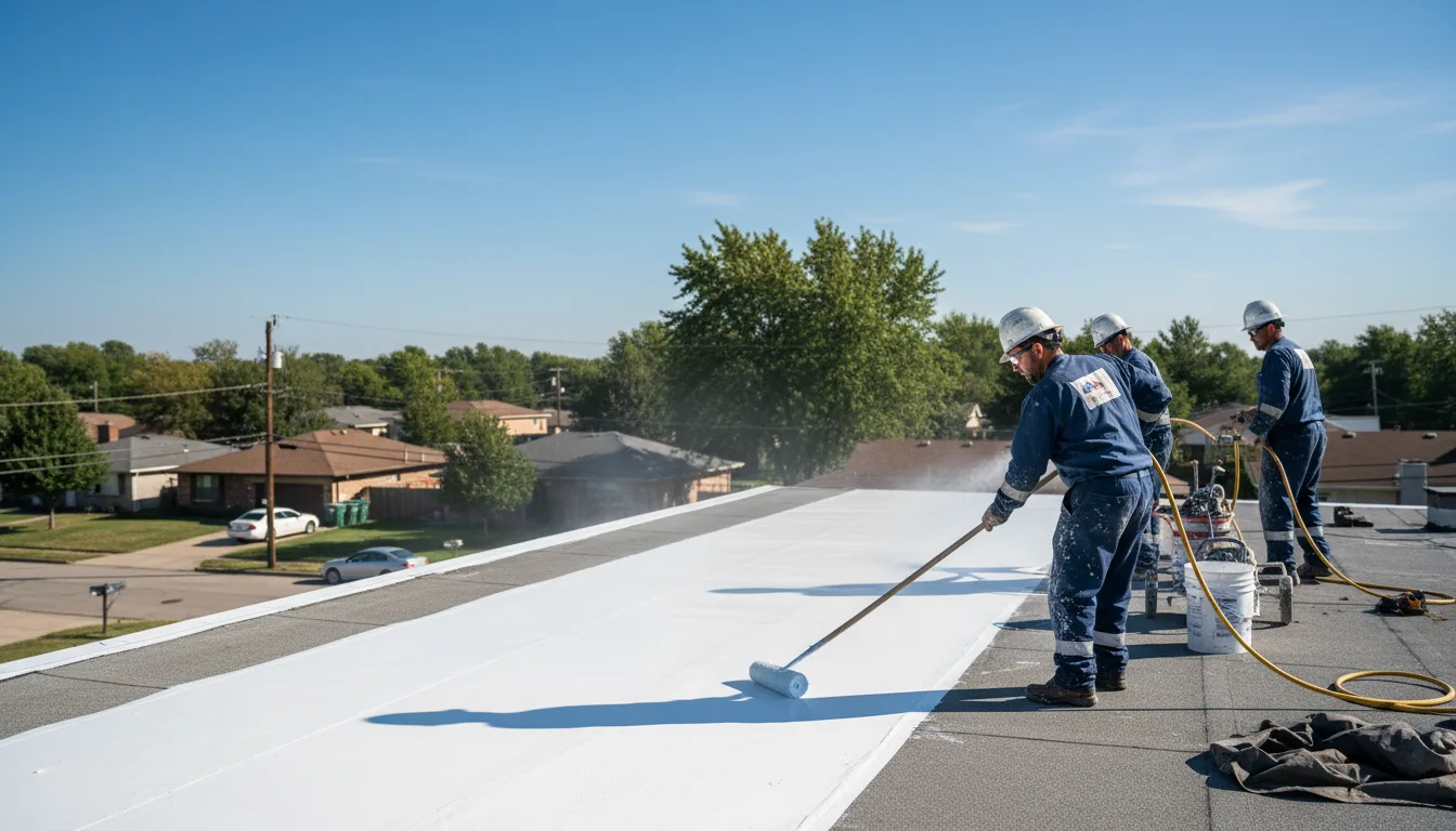 Commercial roof coating in Breeding, KY near me